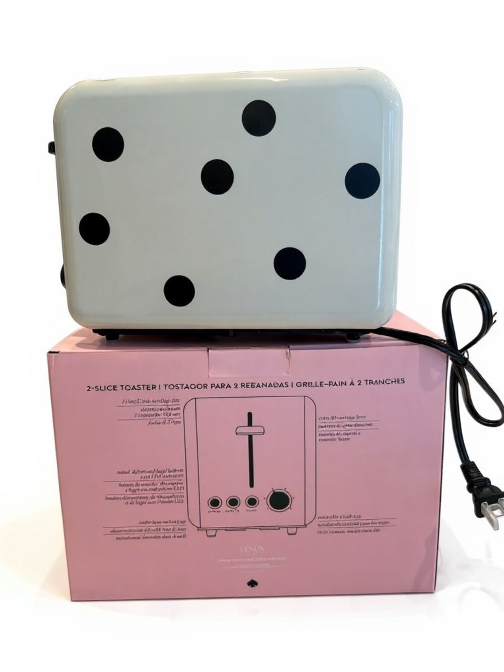 Kate Spade Deco Dot 2- Slice Toaster - Picture 2 of 4
